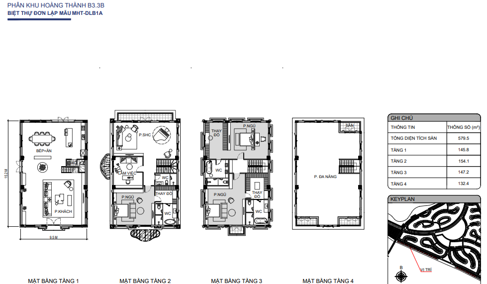 layout thiết kế biệt thự đơn lập vinhomes vũ yên 