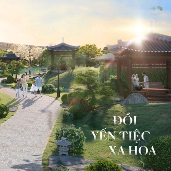 Đồi yến tiệc xa hoa tại ngự hoa viên vin royal island
