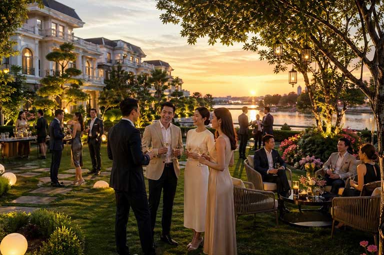 Bản giao hưởng độc quyền Nhà vườn Đảo Vua | Sông xanh trước mắt, vườn sau mát mẻ 8 nha vuon dao vua 4