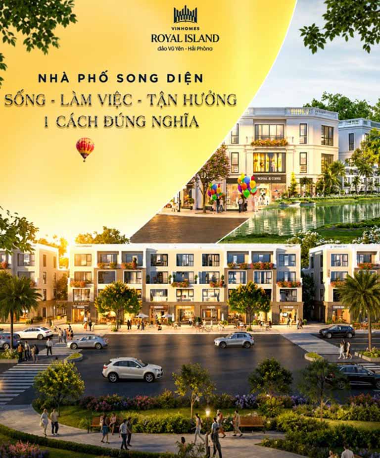 Nhà phố Song Diện Vinhomes Royal Island | Sống, làm việc, tận hưởng 1 cách đúng nghĩa